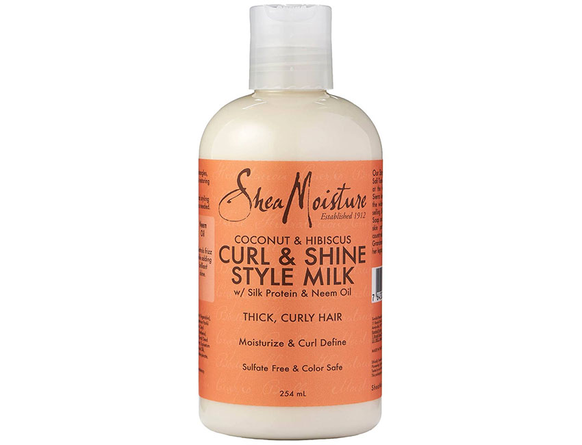 Shea Moisture latte per styling e capelli ricci cocco e ibisco